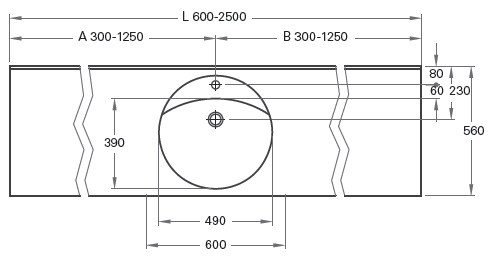 asymmetrischer Waschtisch 08