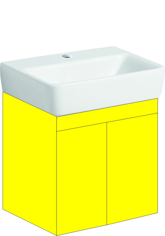 Renova Nr. 1 Plan Unterschrank Farbe Gelb
