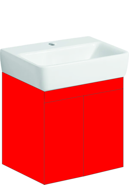 Renova Nr. 1 Plan Unterschrank Farbe Rot